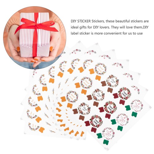 10Pcs Sample Jars Tiny Label Seal Paste Stickers Gift Packaging Labels - Afbeelding 4 van 12
