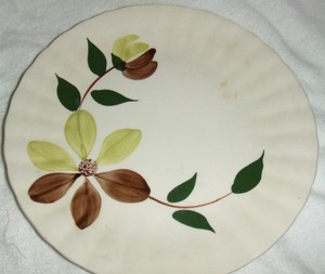 Blue-Ridge-Southern-Potteries-Dinner-Brown-Green-Flower