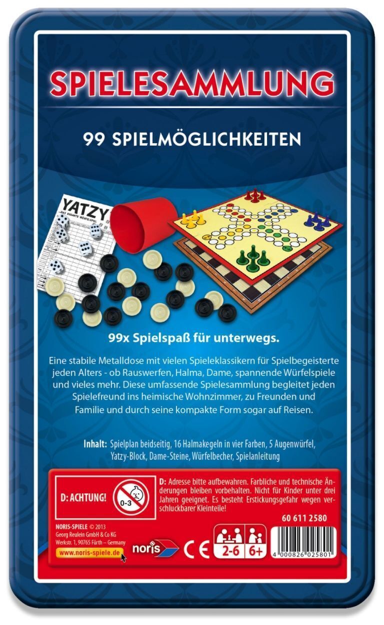 Thumbnail - Noris 99 Games Collection Brettspiel Bis Zu 6 Spielern Ab 6 Jahr(e)
