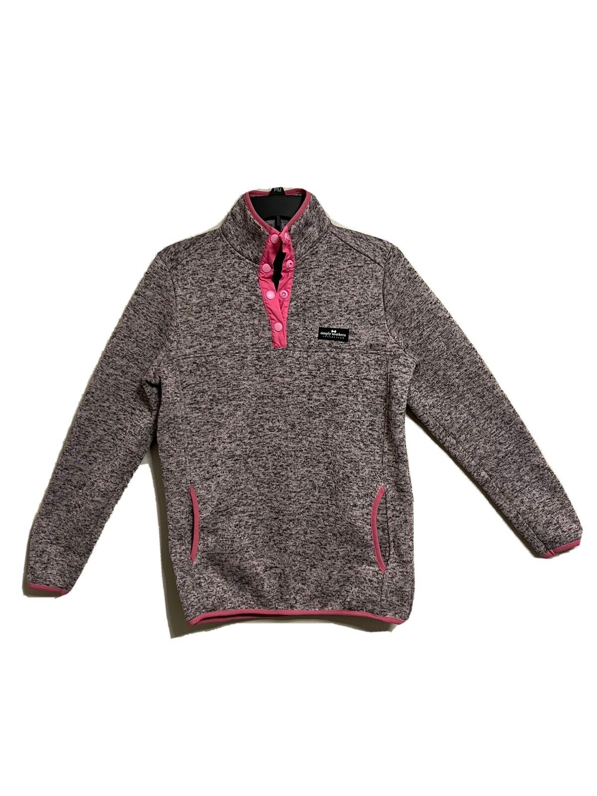 Simply Southern Ribbed Pullover Jacket Pockets Sm… - image 1