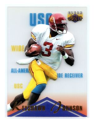 1996 Classic Clear Assets Multisport #48 Keyshawn Johnson USC Trojans