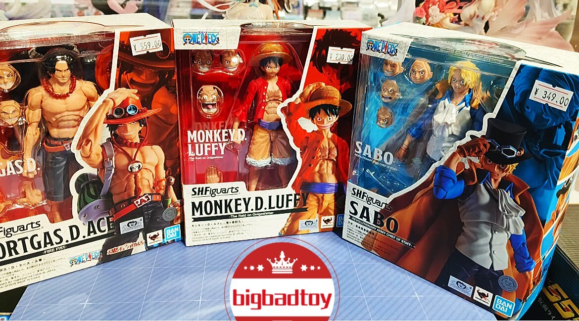 Bandai S.H. Figuarts One Piece Portgas D. Ace & Luffy & Sabo Set Of 3 Figure Toy