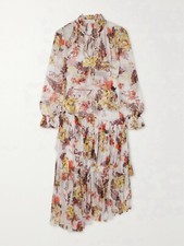 BNWT Zimmermann Matchmaker Asymmetrical Flora Print Midi Dress (size:0)