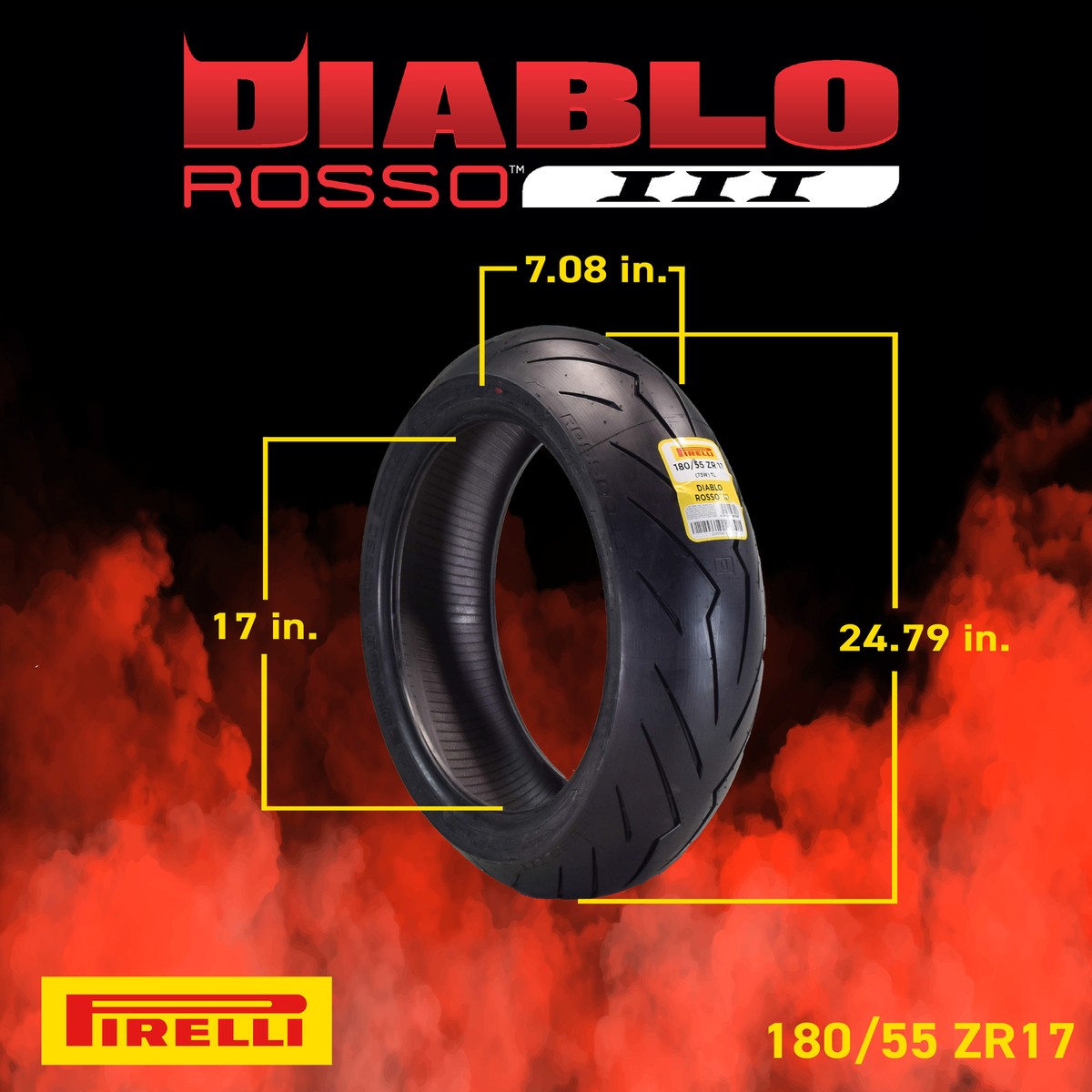 Pirelli Diablo Rosso III 120/70 ZR17 & 180/55 ZR17