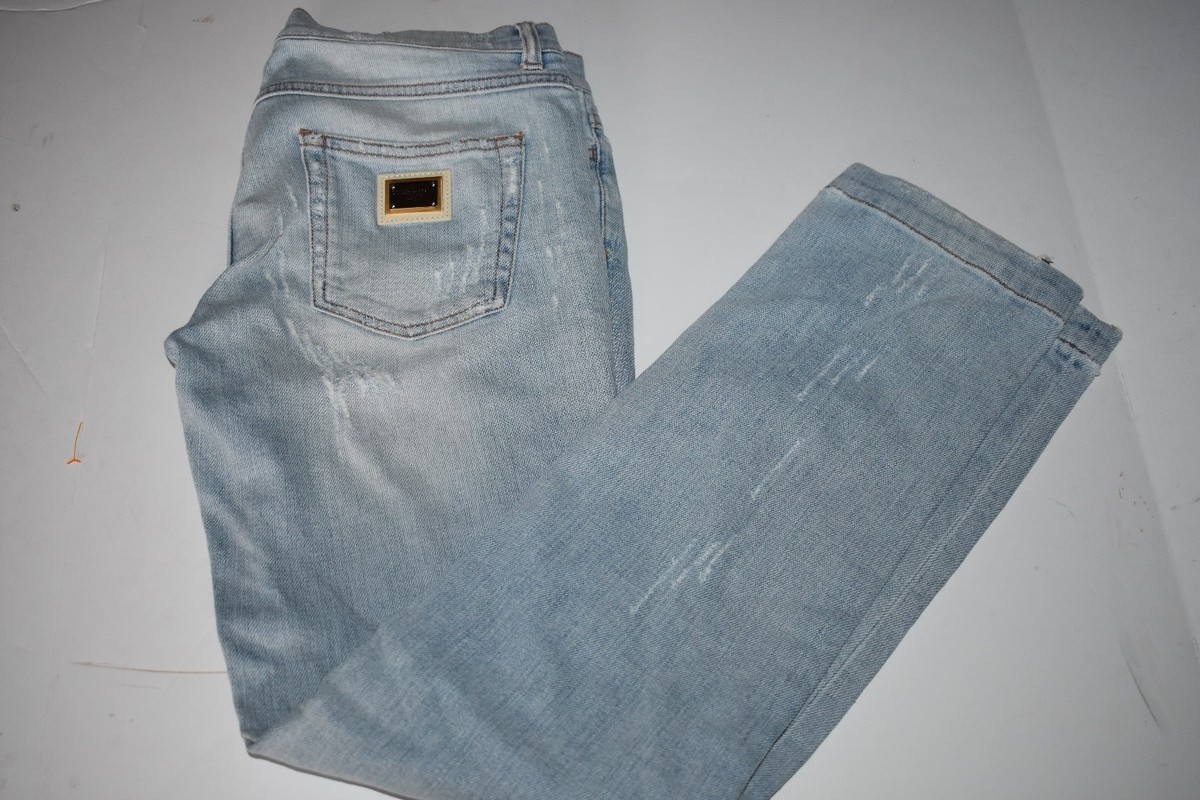 Jean Dolce & Gabbana Destroyed Girly Taille 44 - Occasion Très Bon état - Coton 100% - Fabriqué En Italie