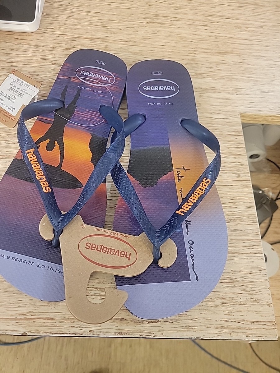Havaianas Hype Navy Blue Flip Flops Men's Size 13 US 45/46 BR