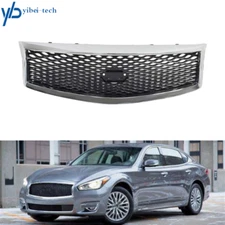 For Infiniti Q70 Q70L 2015-2019 Front Upper Grille Chrome W/O Camera Hole Grill