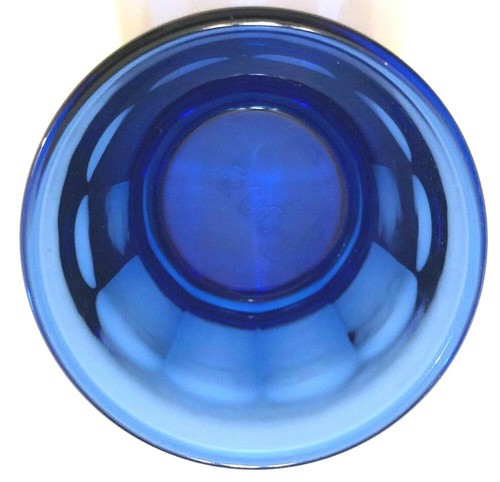 80s Vintage Cobalt Blue 500 Cristal d'Arques-Durand 10 Paneled High Ball Glasses - Picture 3 of 4