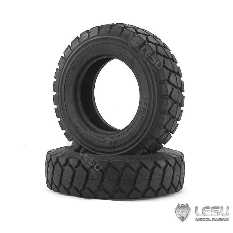 1 Pair Tire for LESU 1/16 Scale AOUE R100E RC Mining Car Dump Vehicles Wheels - Image 2 of 4