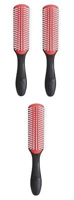 Denman D3 Medium 7-reihige Stylingbürste - Schwarz - 3er Pack