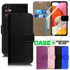 For Samsung A17 A16 A26 A37 A57 A56 5G Leather Flip Case and Screen Protector