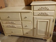 Baby Dresser Changing Table - All Poplar Wood - Color/ Ivory