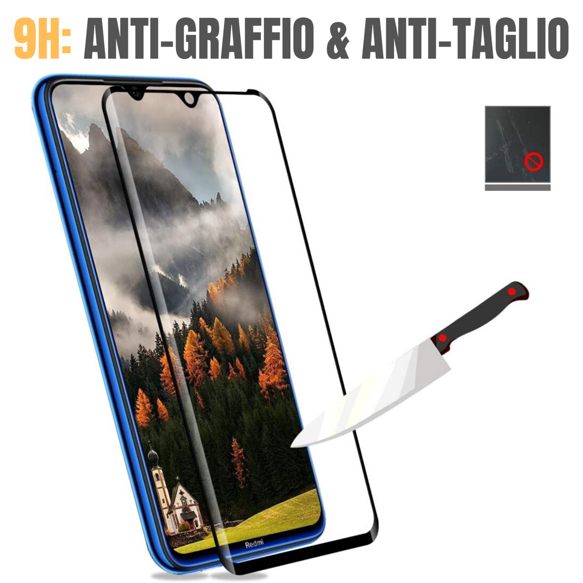 Nandu ZenGlass Pellicola Protettiva In Vetro Flessibile Per Xiaomi Redmi Note 8T - Durezza 9H, Anti-impronta, Ultra Sottile 0,25 Mm (Made In Germany) - 2