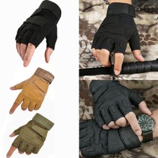 Tactical Shooting Fingerless Gloves Military Combat Half Finger Gloves for Mens