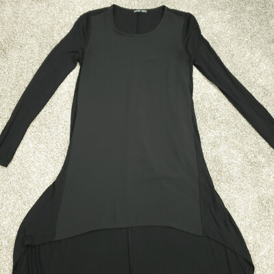 knee length dresses for ladies Lukea Long Sleeve Mini Dress Black Tall
