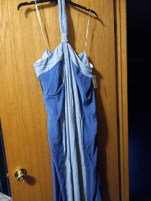 Nine West Purple/ Lavender two toned long maxi halter Dress Size 2X | eBay