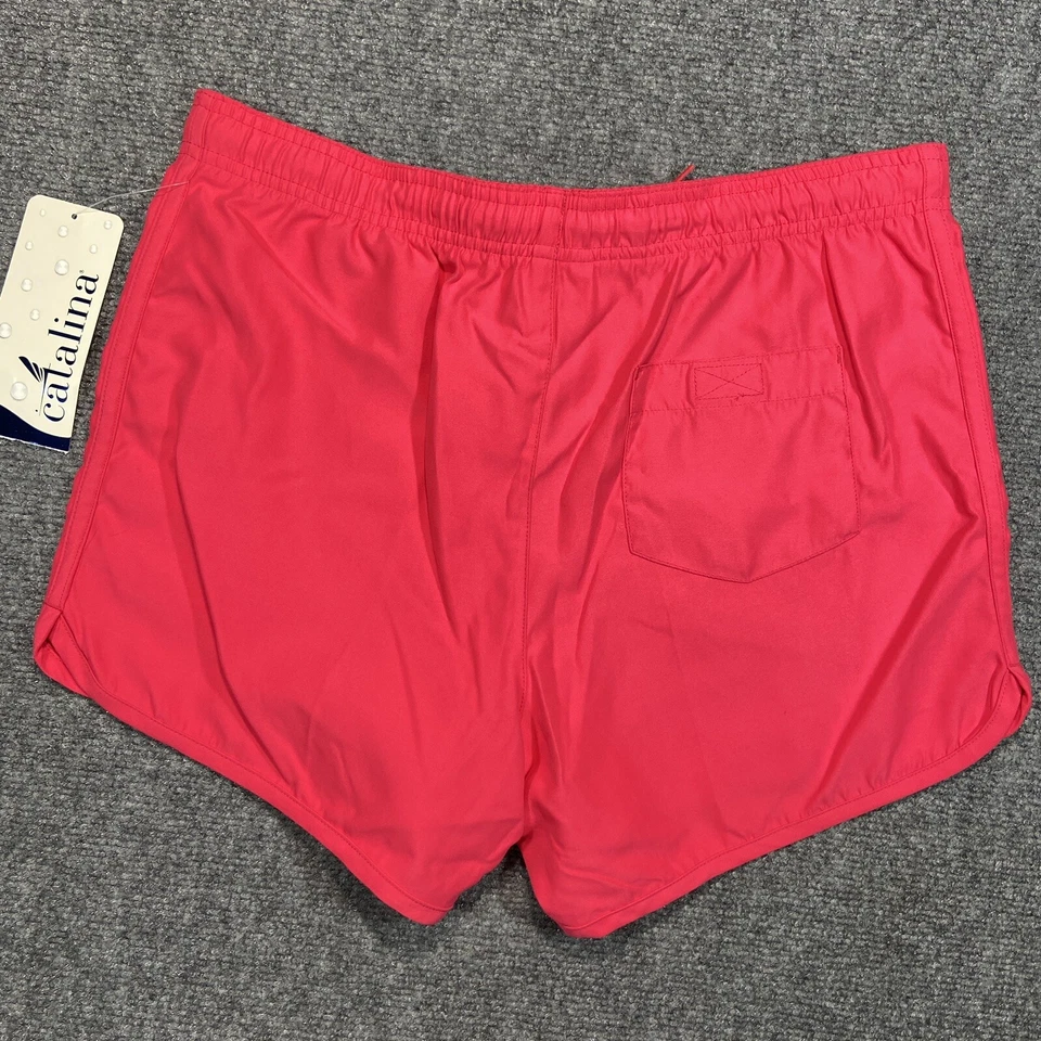NUEVO Catalina Board Shorts Mujer Pequeño Rosa Caliente Natación Cintura Elástica Cordón Foto 2 de 4