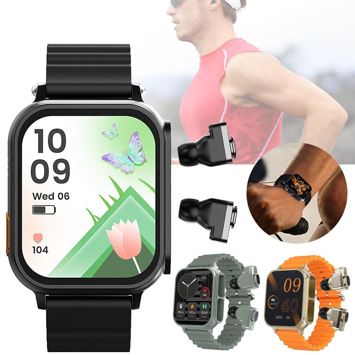 Fitness Tracker Watch With Earbuds TOUCHMATE Waterproof Fitness