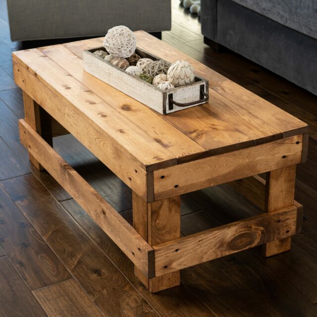 Winhome Rustic Coffee Table With, Rustic Living Room Tables