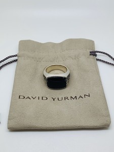 David Yurman Sterling Silver Waves Signet Ring With Black Onyx Ebay