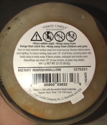 Yankee Candle Merry Marshmallow 22oz Large Jar Rare Retired And Hard To Find Ebay