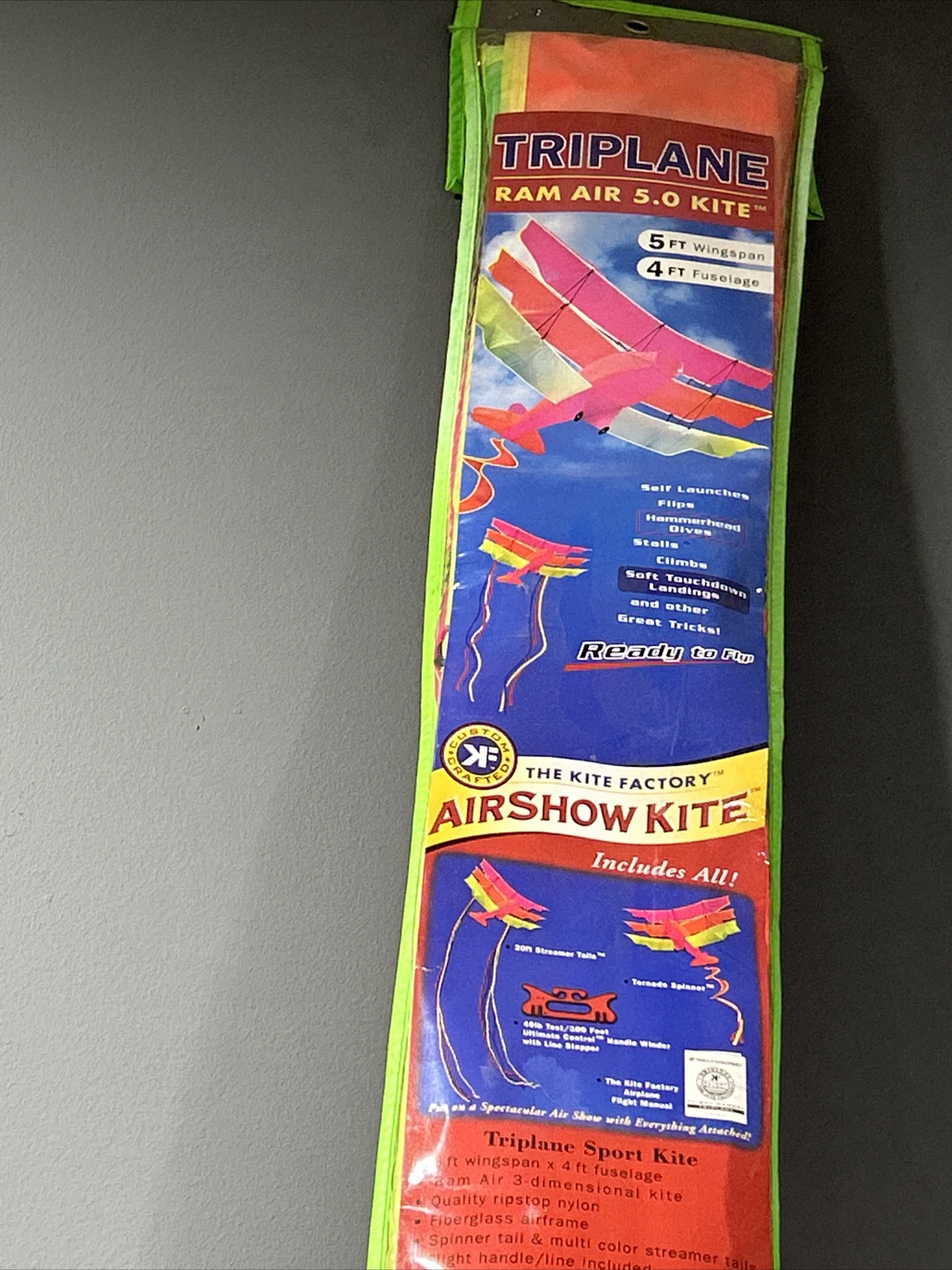 Kite Factory Triplane Ram Air 5.0 Kit 5 Ft Wingspan 4 Ft Fuselage “Big