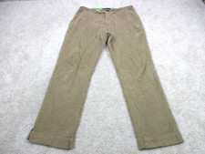 VINTAGE Ralph Lauren Polo Pants 33 Brown Tan Corduroy Chino Cotton Men 33x31 