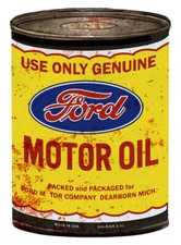Genuine Ford Motor Oil Cut Out Metal Can Sign 7 14x10 12
