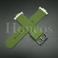 Green Tire Silicone Rubber Watch Strap Fits for Tissot PRX Quick Release Adapter