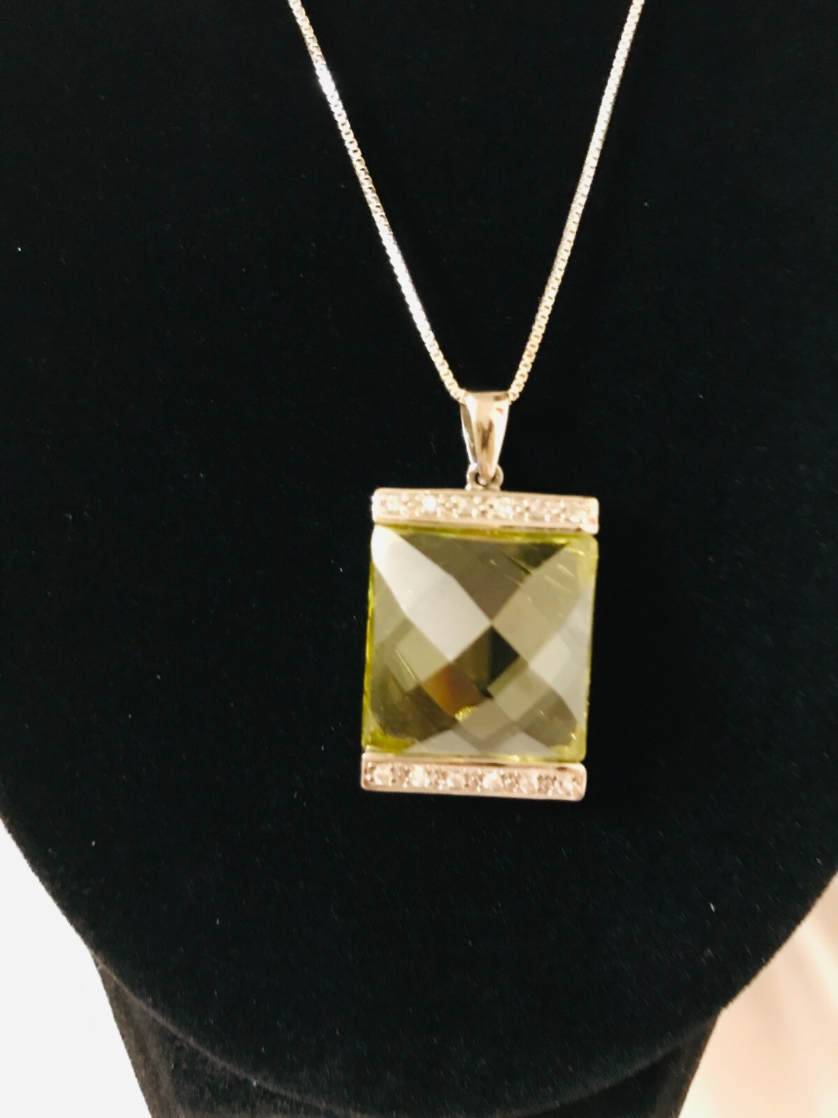 925 STERLING SILVER OPULENT LEMON QUARTZ  PENDANT… - image 2