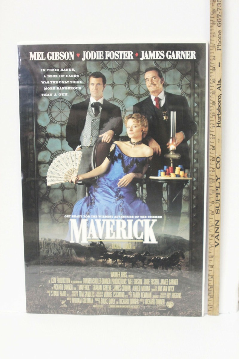 Maverick 1994 - Original Daybill Movie Poster Mel Gibson J. Garner