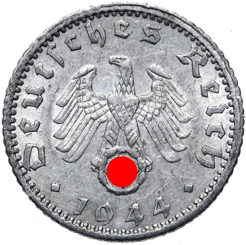 German Reich - 3rd Third Reich - J. 372 - coin - 50 Reichspfennig 1944 F - Image 2 of 2