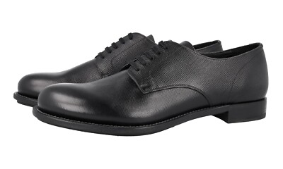 Prada Saffiano Derby 2EE049 Men\'s US 10 Brown Leather Oxford Business Shoes PRADA 2EE049 Mens Black Saffiano Leather Shoes Size 9 | eBay main image 4