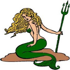 30 Custom Green Mermaid Personalized Address Labels