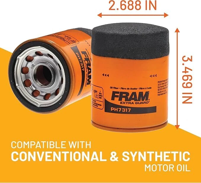 FRAM Extra Guard PH7317, 10K Mile Change Automotive Replacement Interval Spin-On - Image 2 of 2