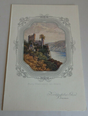 Norddeutscher Lloyd Speisekarte ''Fulda'' Ostasien Route 1929 (73999) 