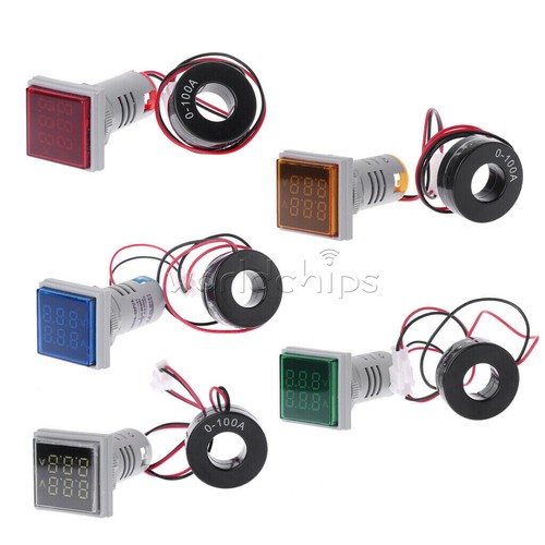 AC50V-380V 0-100A Digital LED Dual Display Voltmeter Amperemeter Voltage Gauge Meter - Bild 23 von 44