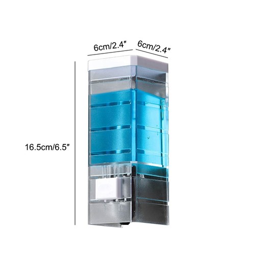 250ml Soap Dispenser Wall Mount Manual Hand Liquid Shampoo Shower Gel Container - Picture 2 of 7