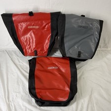 E1 Lot Of 3 Ortlieb Waterproof Pannier Black/Red, Gray clip on and off, 20L