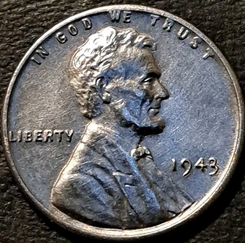 1943 P Lincoln Wheat Steel Cent Penny 1C ~ AU/UNC ~ Excellent WWII Era US Coin