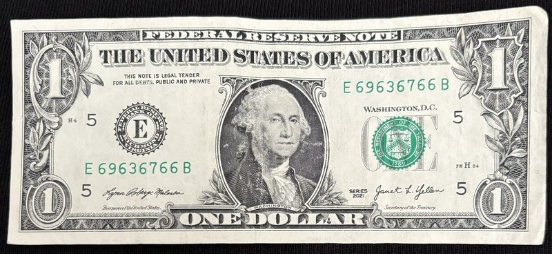 2021 Richmond $1 Bill Altering 6’s Devil 66’s Five Of A Kind 6’s Fancy Note