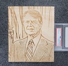 Jimmy Carter Signed PSA DNA Certified Autographed Index With Wood Engraving — photo 5