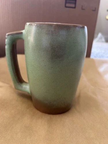 Frankoma Pottery Vintage Plainsman Ceramic Mug Prairie Green
