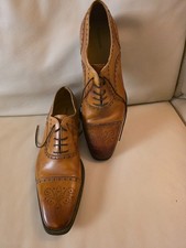 Magnanni Mens Brogues Derby Medallion Toe Oxford Cognac Sz. 14