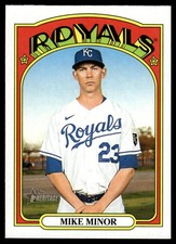 2021 TOPPS HERITAGE BASEBALL CARD MIKE MINOR #617 KANSAS CITY ROYALS 6509