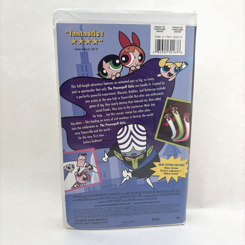 The Powerpuff Girls Movie (VHS, 2002) Clamshell Case, Tartakovsky, McCracken - Picture 2 of 6