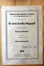 O mia bella Napoli, Noten für diatonische Handharmonika