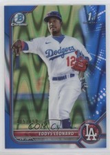 2022 Bowman Chrome Prospects Blue RayWave Refractor 105/150 Eddys Leonard qf6