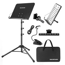 Adjustable 5-in-1 Music Stand  Desktop Holder, Portable with Light  Carry Bag