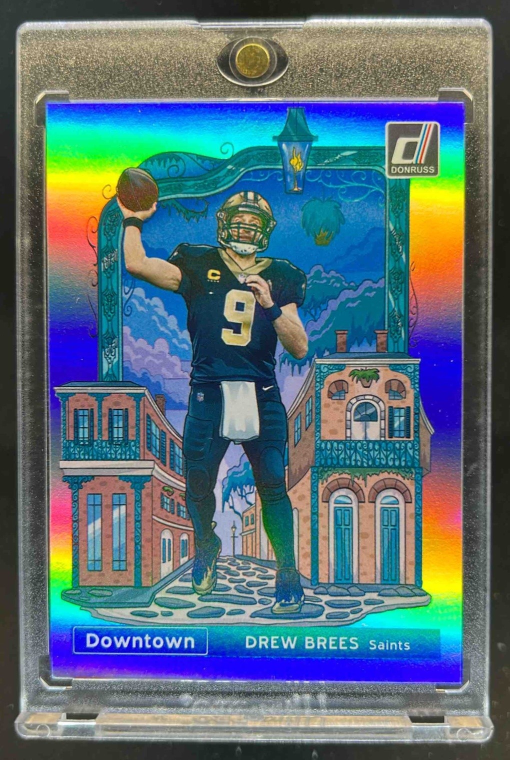 2021 Donruss Drew Brees Downtown SSP #DT-21 Saints